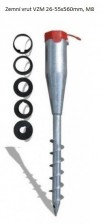 Zemní vrut kruhový (66x550mm, M8)
